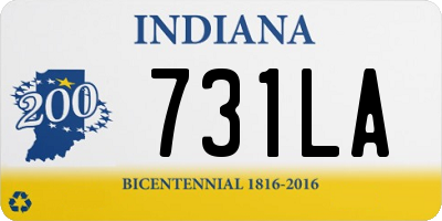 IN license plate 731LA