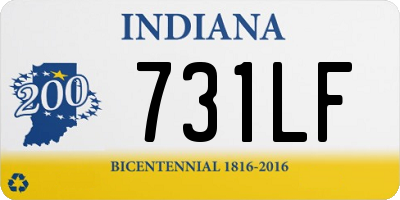 IN license plate 731LF