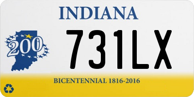 IN license plate 731LX