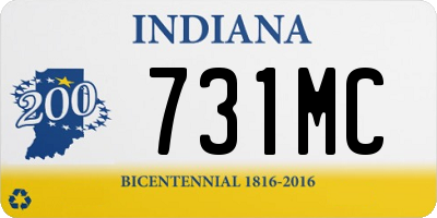 IN license plate 731MC