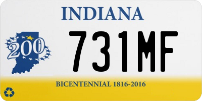 IN license plate 731MF