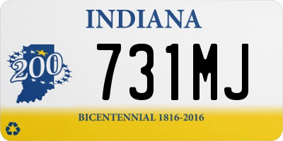 IN license plate 731MJ