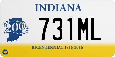 IN license plate 731ML