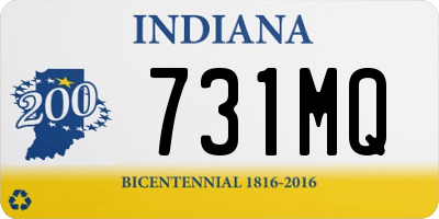 IN license plate 731MQ