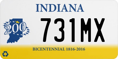 IN license plate 731MX