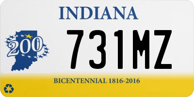 IN license plate 731MZ