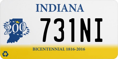 IN license plate 731NI