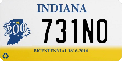 IN license plate 731NO