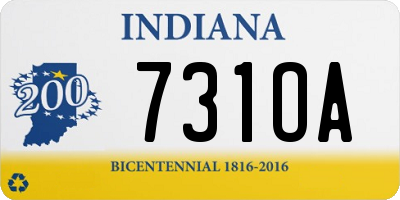 IN license plate 731OA