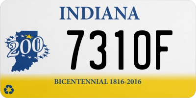 IN license plate 731OF