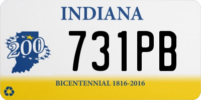 IN license plate 731PB