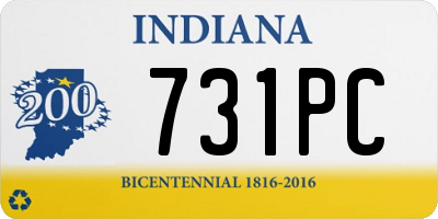 IN license plate 731PC