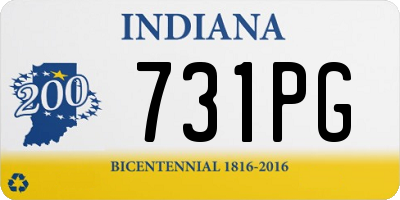 IN license plate 731PG