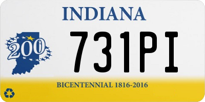 IN license plate 731PI