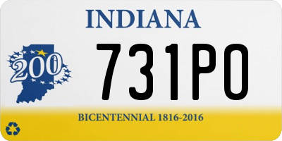 IN license plate 731PO