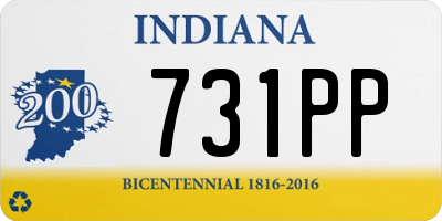IN license plate 731PP