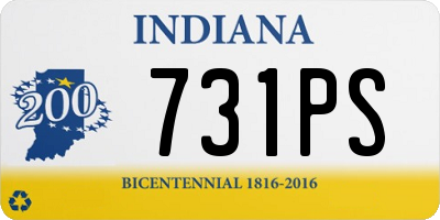 IN license plate 731PS