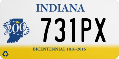 IN license plate 731PX