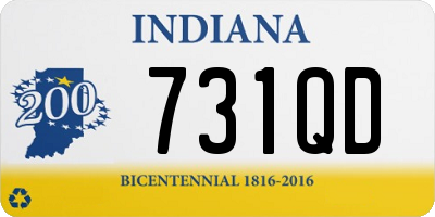 IN license plate 731QD