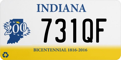IN license plate 731QF