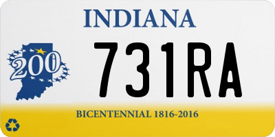 IN license plate 731RA