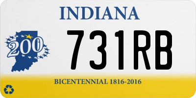 IN license plate 731RB