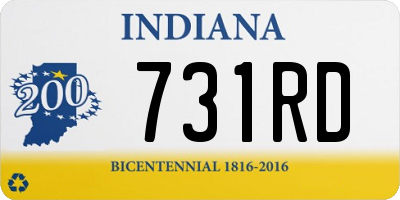 IN license plate 731RD