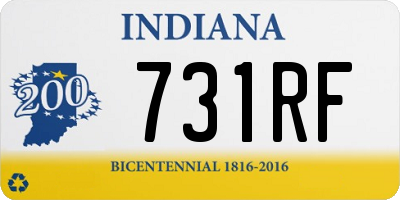 IN license plate 731RF