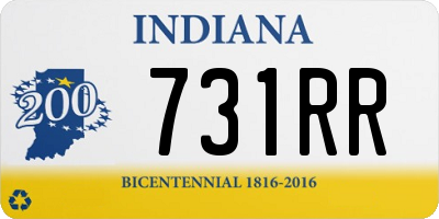 IN license plate 731RR