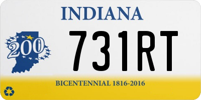 IN license plate 731RT