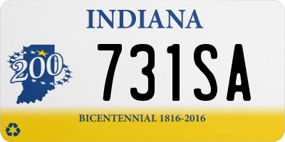 IN license plate 731SA