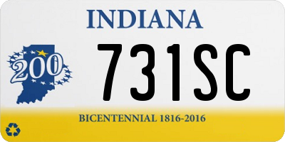 IN license plate 731SC