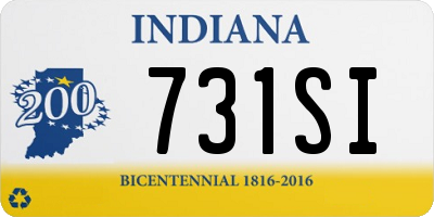 IN license plate 731SI