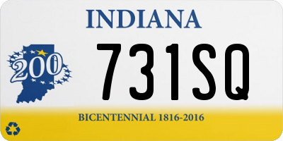 IN license plate 731SQ