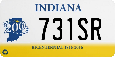 IN license plate 731SR