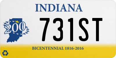 IN license plate 731ST
