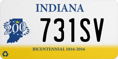 IN license plate 731SV