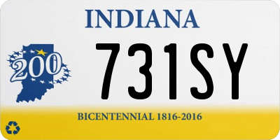 IN license plate 731SY