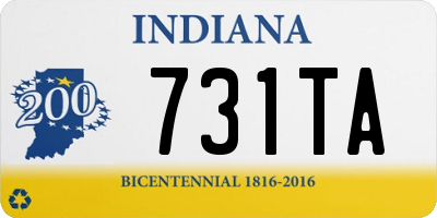 IN license plate 731TA