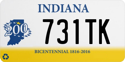 IN license plate 731TK