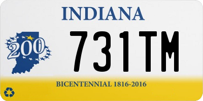 IN license plate 731TM