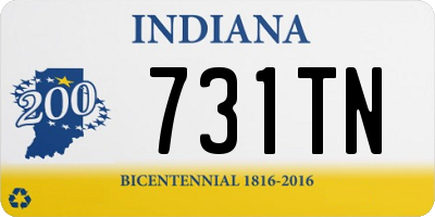 IN license plate 731TN