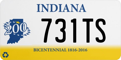 IN license plate 731TS