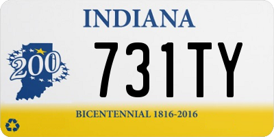 IN license plate 731TY