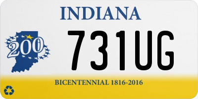 IN license plate 731UG