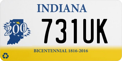 IN license plate 731UK