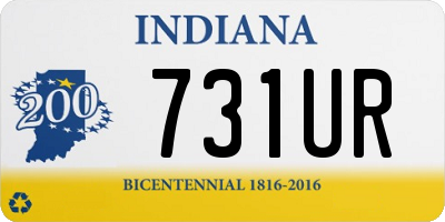 IN license plate 731UR