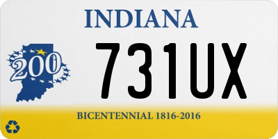 IN license plate 731UX