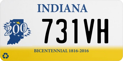 IN license plate 731VH