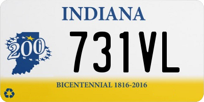 IN license plate 731VL